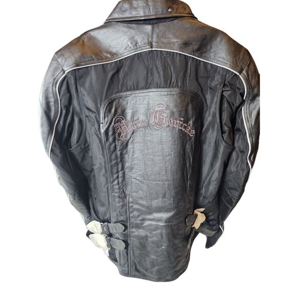 Hein Gericke Leather Motorcycle Jacket Womens 16 Protective Padded Biker Riding - Picture 11 of 16